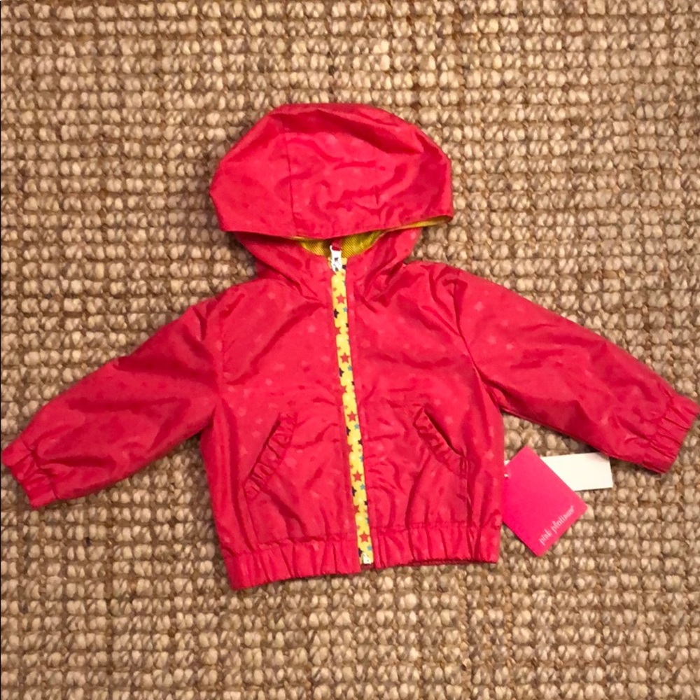 Pink Platinum rain coat. Size 12M NWT